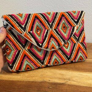 Boho Beaded Clutch Bag (with Chain)